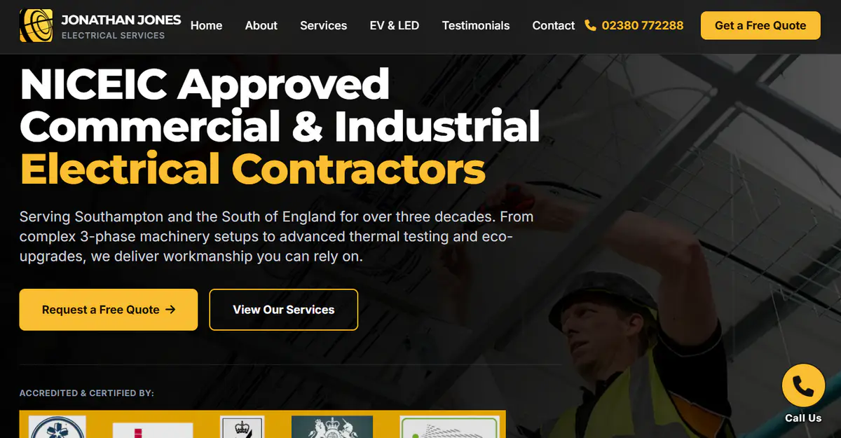 JJES Electrical Website Preview