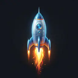 Rocket blastoff icon